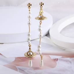 Pearl and Crystal Drop Earrings