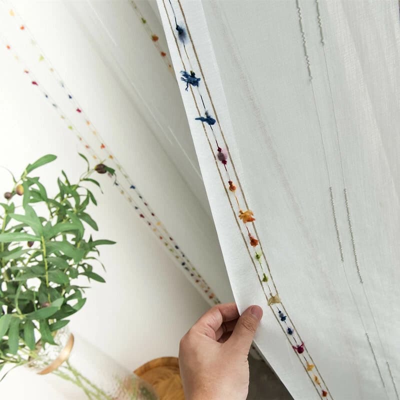 Sheer Linen Curtain Panels