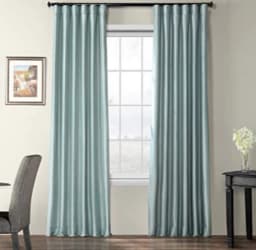 Faux Silk Taffeta Curtain Panels