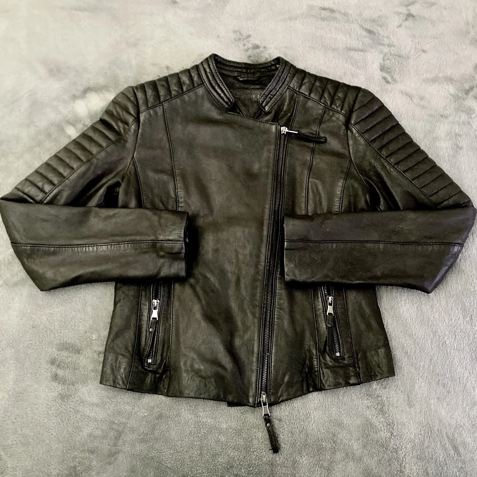 Edgy Leather Biker Jacket