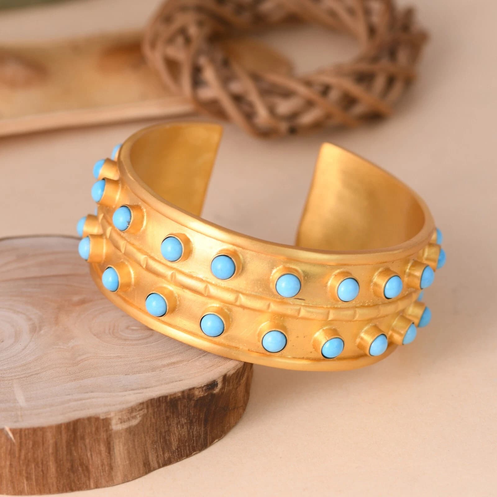 Gold-Plated Statement Cuff Bracelet