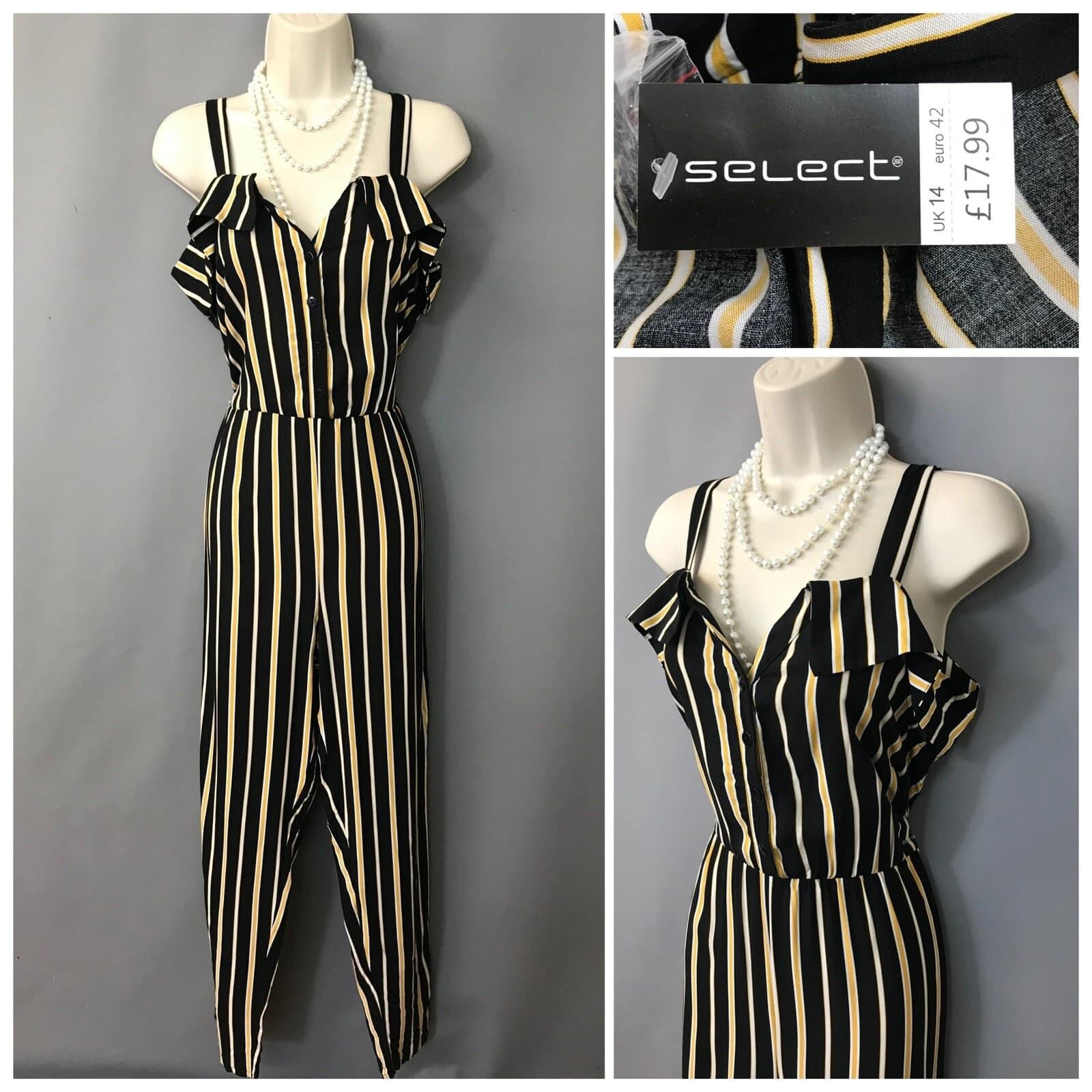 Retro Striped Jumpsuit