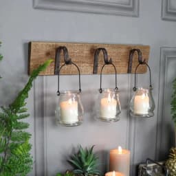 Rustic Wooden Candle Holders